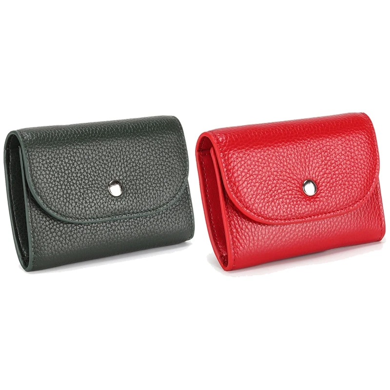 2Pcs PU Leather Coin Purse Mini Large-Capacity Coin Bag Head Layer Cowhide Business Card Bag Green & Red 
2Pcs PU Leather Coin Purse Mini Large-Capacity Coin Bag Head Layer Cowhide Business Card Bag Green & Red