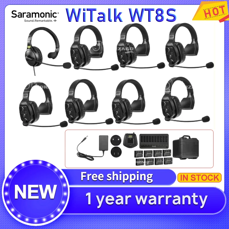 Saramonic Witalk WT8S Wireless Intercom Teamwork Microphone Full Duplex Headset System Marine Communication Headset
Saramonic Witalk WT8S Wireless Intercom Teamwork Microphone Full Duplex Headset System Marine Communication Headset