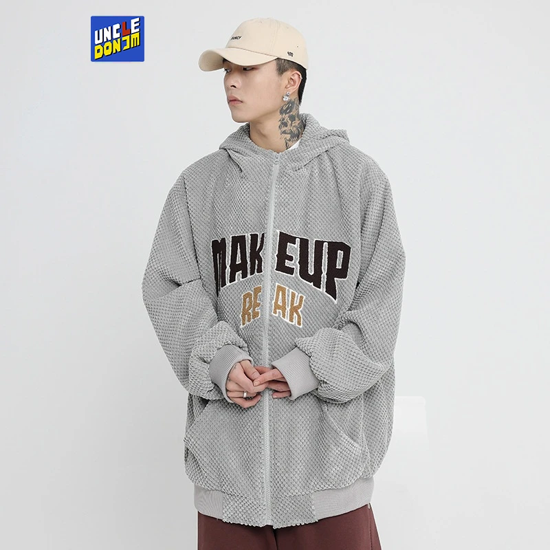 Vintage Letter Embroidery Couple Oversize Hoodie Hip Hop Harajuku Zip Up Hoodies For Men And Women Streetwear Hoodie
Vintage Letter Embroidery Couple Oversize Hoodie Hip Hop Harajuku Zip Up Hoodies For Men And Women Streetwear Hoodie