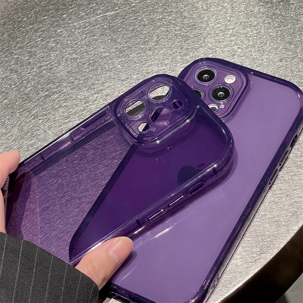 USLION Transparent Purple Phone Protection Cases For iPhone 14Pro 14 13 12 11 Pro Max X XR XS 7 8 Plus Soft TPU Shockproof Cover
USLION Transparent Purple Phone Protection Cases For iPhone 14Pro 14 13 12 11 Pro Max X XR XS 7 8 Plus Soft TPU Shockproof Cover