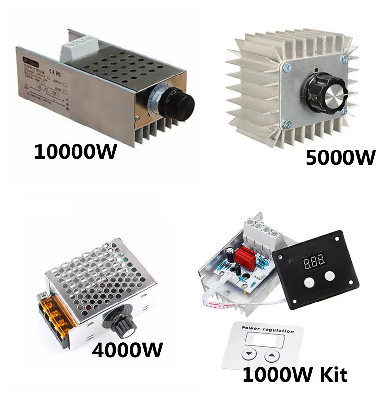 

AC 220V 4000W/5000W/10000W SCR Voltage Regulator Dimming LED Dimmer Motor Speed Controller Thermostat Dimer 220 V Power Supply