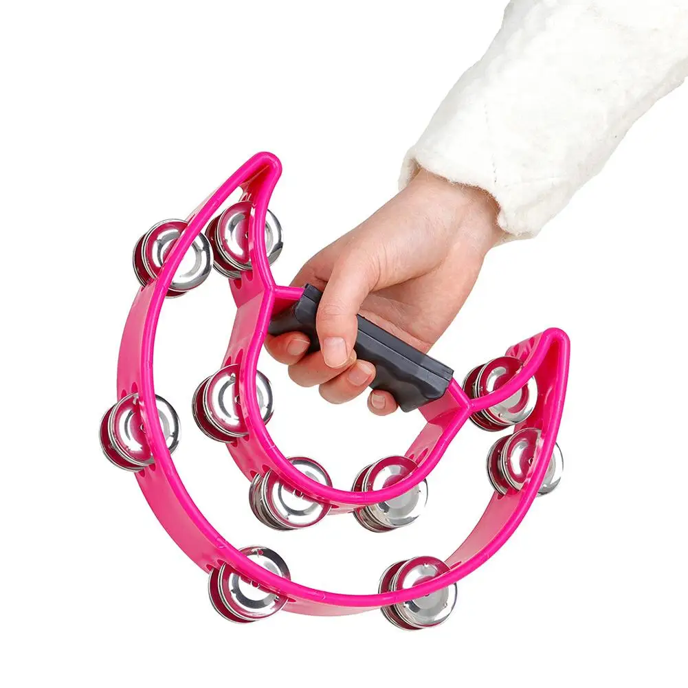 Round Percussion Double Row Handbell Tambourine Double Half Moon Hand Rattle KTV Camping Party Music Accompaniment Baby Toy
Round Percussion Double Row Handbell Tambourine Double Half Moon Hand Rattle KTV Camping Party Music Accompaniment Baby Toy
