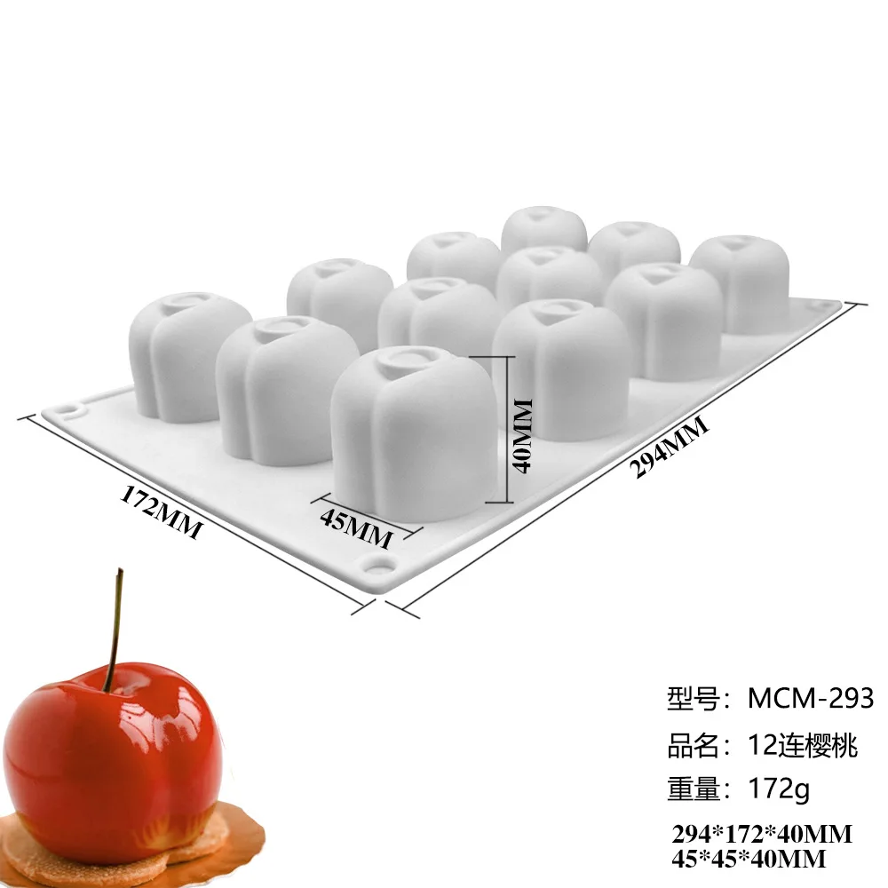 3D Strawberry Silicone Mold for Baking Mousse Cake Dessert Mold Pastry Chocolate Mold Peach.Cherry Fruit Shape Cake Decor Mold
3D Strawberry Silicone Mold for Baking Mousse Cake Dessert Mold Pastry Chocolate Mold Peach.Cherry Fruit Shape Cake Decor Mold
