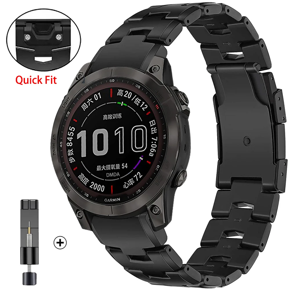22mm 26mm Quickfit Strap For Garmin Fenix 7 7X 6 6X Pro 5 5X Puls 3 HR Epix Gen 2 Titanium alloy Wrist Band Bracelet Accessories
22mm 26mm Quickfit Strap For Garmin Fenix 7 7X 6 6X Pro 5 5X Puls 3 HR Epix Gen 2 Titanium alloy Wrist Band Bracelet Accessories