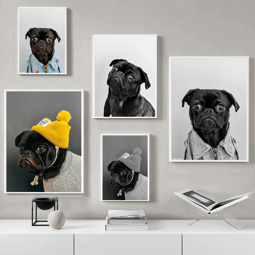 Fashion Black White Dog Poster Funny Animal Canvas Painting Decoration Nordic Wall Art Pictures Print Living Room Home Decor 
Fashion Black White Dog Poster Funny Animal Canvas Painting Decoration Nordic Wall Art Pictures Print Living Room Home Decor