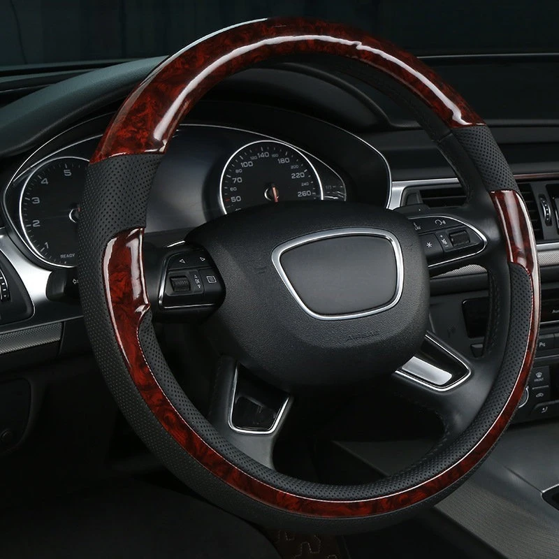 Universal Breathable Carbon Fibre+Leather Car Steering Wheel Cover Wood Grain Steering Wheel Cover Black Microfiber Leather 38cm
Universal Breathable Carbon Fibre+Leather Car Steering Wheel Cover Wood Grain Steering Wheel Cover Black Microfiber Leather 38cm