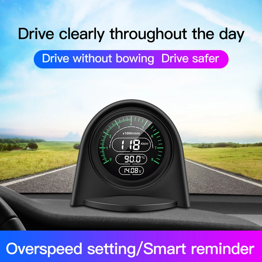 Car HUD Head Up Smart Digital Multi-function Speedometer Overspeed Alarm RPM Temp Gauge High-definition LCD Display
Car HUD Head Up Smart Digital Multi-function Speedometer Overspeed Alarm RPM Temp Gauge High-definition LCD Display