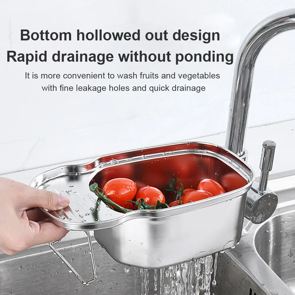 Drain Basket For Kitchen Sink With Bottom Hollow Design Hanging Stainless Steel Storage Organizer Holder Food Residue Filter
Drain Basket For Kitchen Sink With Bottom Hollow Design Hanging Stainless Steel Storage Organizer Holder Food Residue Filter