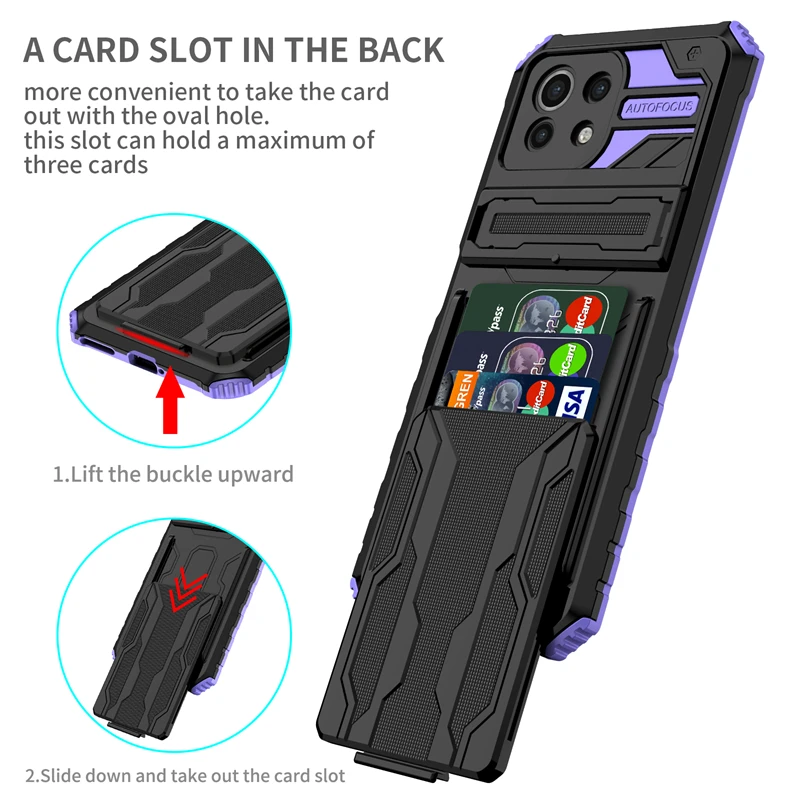For Xiaomi Mi 11 Lite Case Card Slot Stand Holder Shockproof Armor Phone Case for Mi11 Lite 5G NE Mi 11 Light 11Lite Back Cover
For Xiaomi Mi 11 Lite Case Card Slot Stand Holder Shockproof Armor Phone Case for Mi11 Lite 5G NE Mi 11 Light 11Lite Back Cover