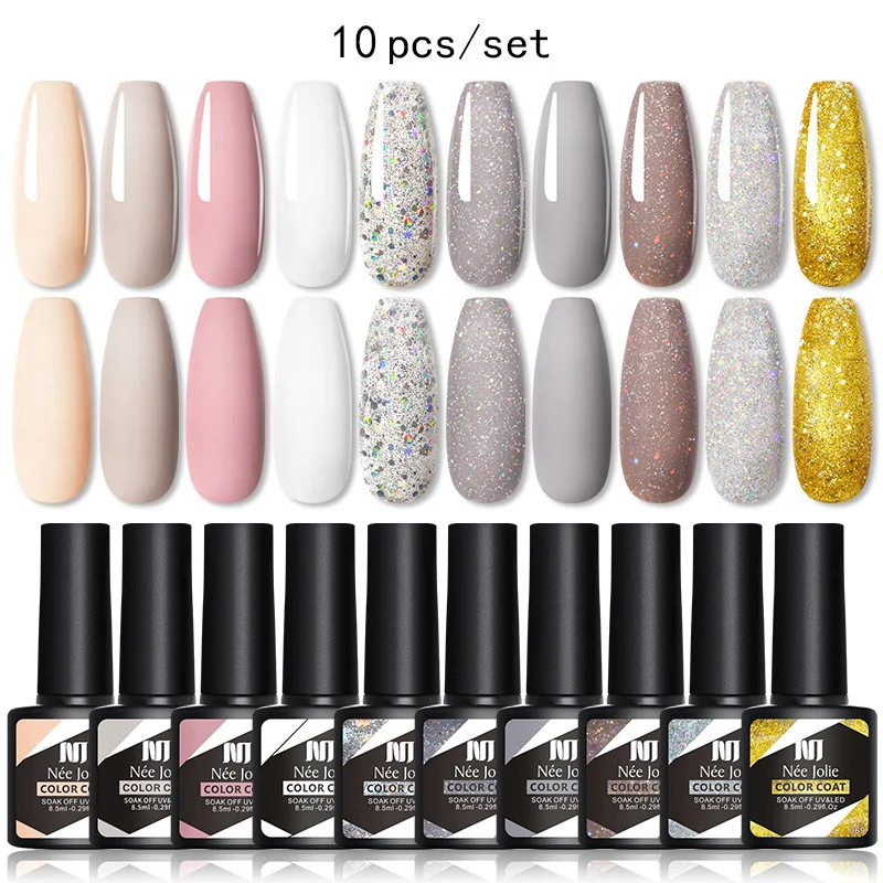 10 шт., набор гель-лаков для ногтей
10 шт., набор гель-лаков для ногтей