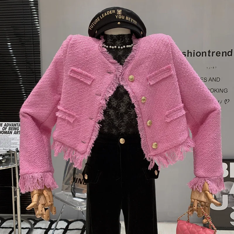 New Women's Clothing 2022 Winter Single breasted tassel edge short versatile jacket Long sleeve top coat
New Women's Clothing 2022 Winter Single breasted tassel edge short versatile jacket Long sleeve top coat