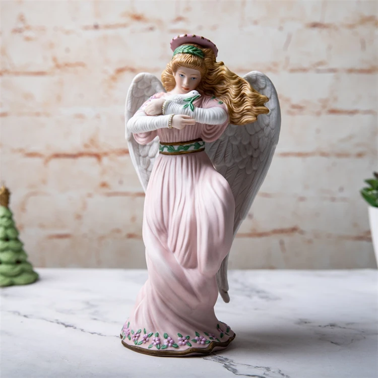 

Фарфоровая статуэтка Angel Girl, керамические статуи и скульптуры в европейском стиле для дома и офиса, аксессуары для украшения интерьера