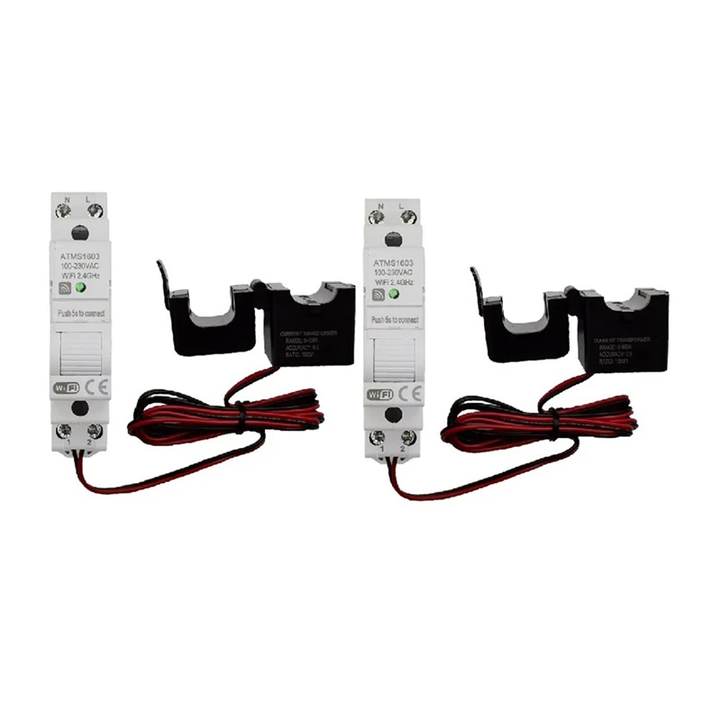 Tuya Smart Wifi Din Rail Single Phase 100-230V Electricity KWH Meter Parts With 63A CT App Real Time Monitor Power
Tuya Smart Wifi Din Rail Single Phase 100-230V Electricity KWH Meter Parts With 63A CT App Real Time Monitor Power
