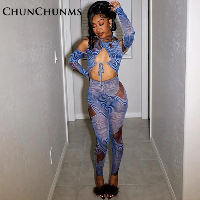 Fashion Print Hollow-backless Lace-up Long Sleeve Jumpsuit Women Rompers Tie Dye Sexy Shoulder Off Overall Tight Sport Outfit
Fashion Print Hollow-backless Lace-up Long Sleeve Jumpsuit Women Rompers Tie Dye Sexy Shoulder Off Overall Tight Sport Outfit