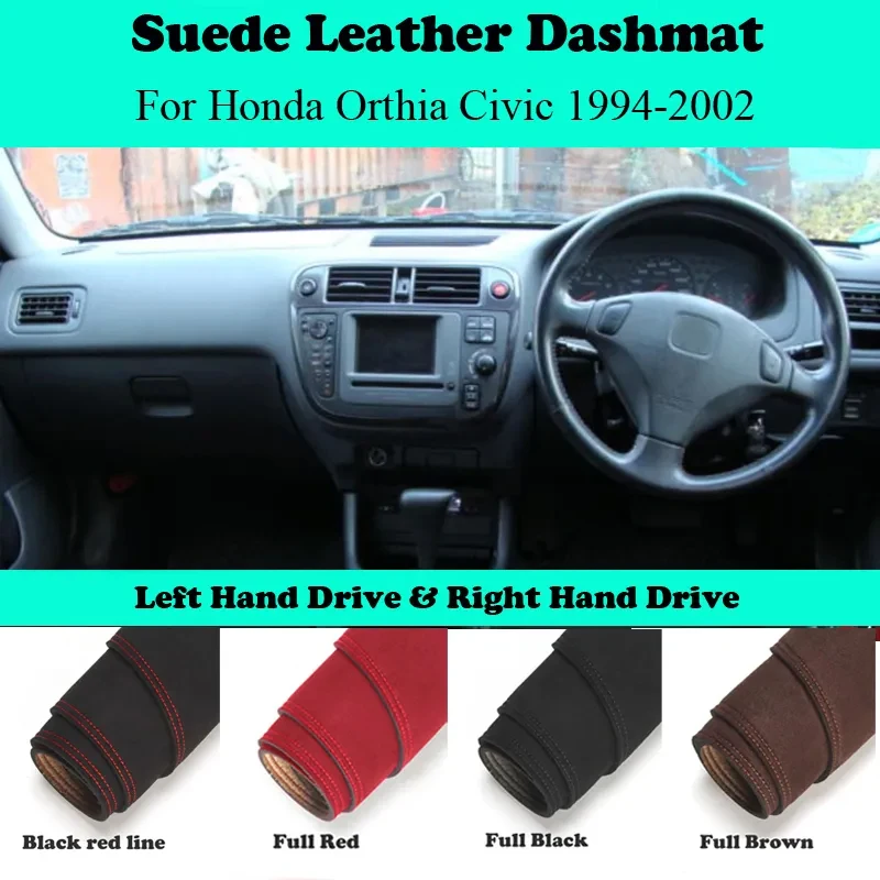 

Ornaments Car-styling Suede Leather Dashmat Dashboard Cover Dash Mat For Honda Orthia Civic EK3 CX SI EJ9 EK1 EK4 1994 1995-2002