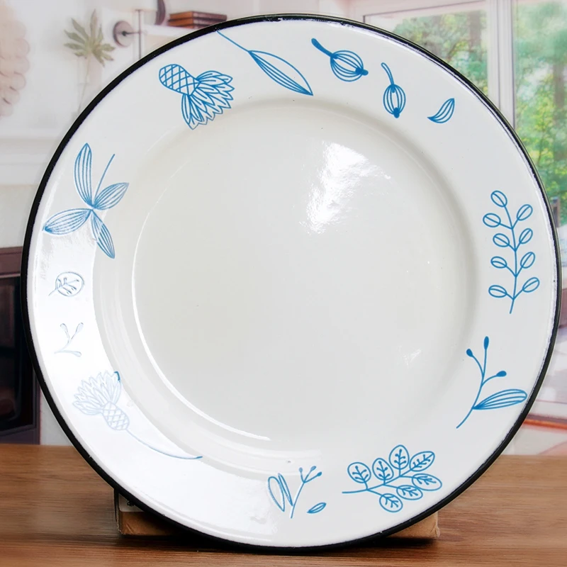 New Fashion Thickened Enamel Plate Ancient Dish Round Dish Restaurant Home Boutique Kitchen Supplies Simple Style
New Fashion Thickened Enamel Plate Ancient Dish Round Dish Restaurant Home Boutique Kitchen Supplies Simple Style