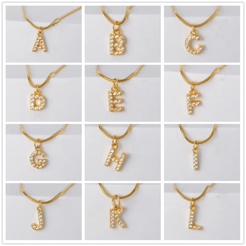 Minimalist 26 Initial A-Z Letter Necklace for Women Sparkling Zirconia Letter Snake Chain Collarbone Chain Jewelry Birthday Gift
Minimalist 26 Initial A-Z Letter Necklace for Women Sparkling Zirconia Letter Snake Chain Collarbone Chain Jewelry Birthday Gift