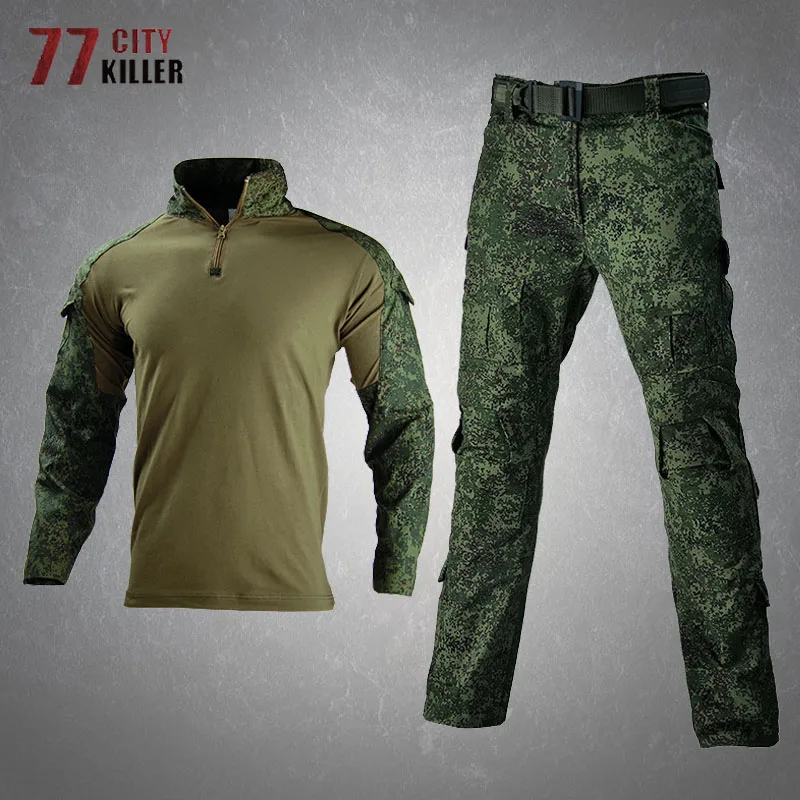 Camouflage Tactical Military Sets Mens Outdoor Training Multi-Pockets Casual Long Sleeve T Shirts+cargo Pants 2 Piece Suits Male
Camouflage Tactical Military Sets Mens Outdoor Training Multi-Pockets Casual Long Sleeve T Shirts+cargo Pants 2 Piece Suits Male