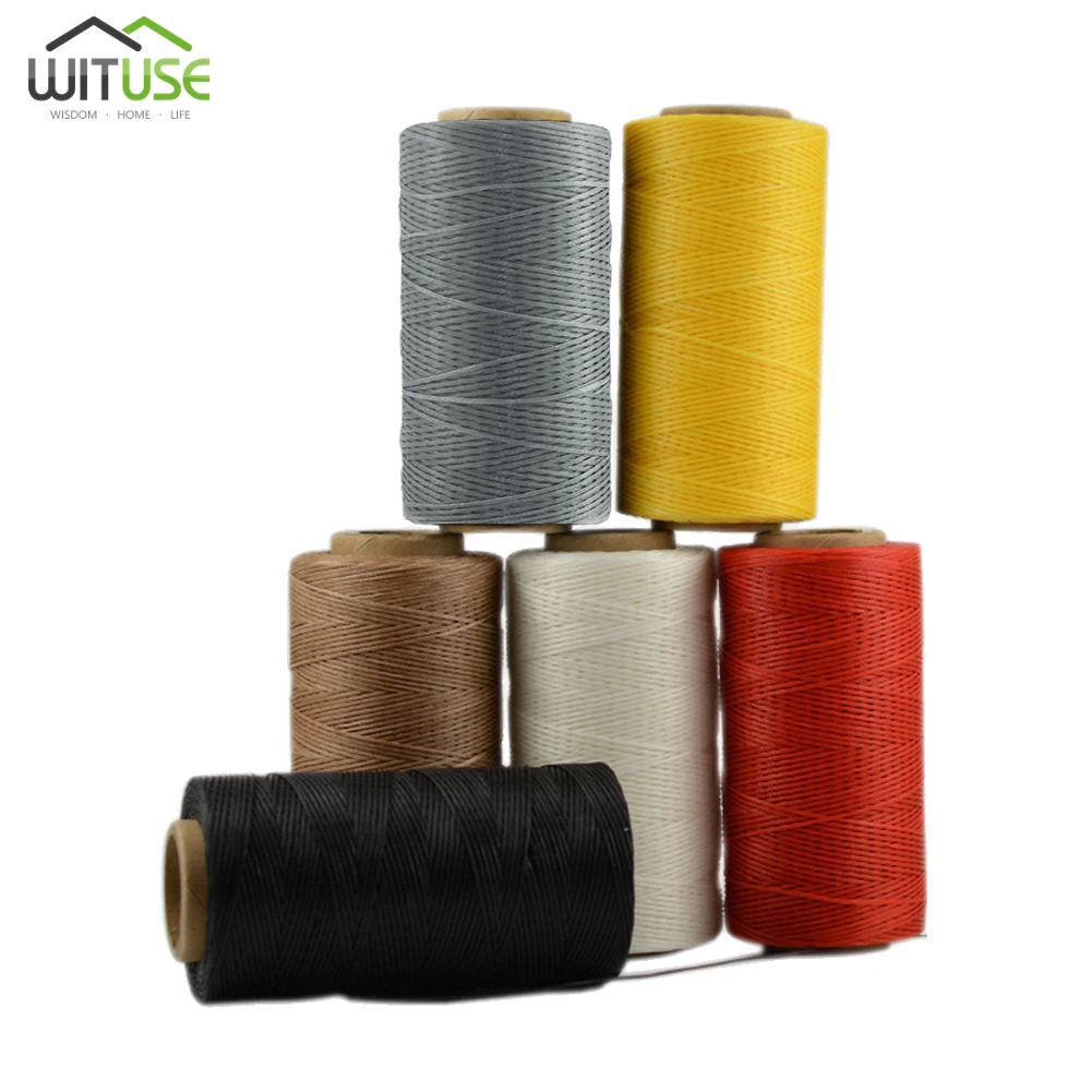 

8Pcs Flat Waxed Thread for Leather Sewing Wax String Polyester Cord Craft Stitching Bag Bookbinding Bracelet Braid Jewelry DIY