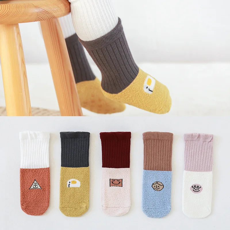 2022 Autumn Winter Warm Baby Socks Mid-tube Hit Color Cartoon Smiley Kid Toddler Socks Dispensing Non-slip Floor Socks
2022 Autumn Winter Warm Baby Socks Mid-tube Hit Color Cartoon Smiley Kid Toddler Socks Dispensing Non-slip Floor Socks