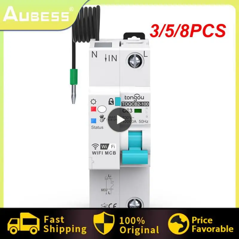 3/5/8PCS Timer Wifi 63a Measurement Switch 1p Tuya Mcb Breaker Wireless Circuit Breaker 63a Work With Alexa Google Home Ifttt 
3/5/8PCS Timer Wifi 63a Measurement Switch 1p Tuya Mcb Breaker Wireless Circuit Breaker 63a Work With Alexa Google Home Ifttt