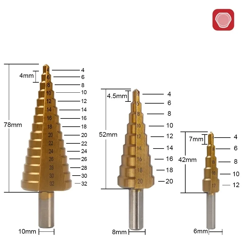 6pcs HSS Titanium Step/saw Drill Bit Milling Cutter For Woodworking Metal Drilling For Faster Smoother Cutting Power Tools
6pcs HSS Titanium Step/saw Drill Bit Milling Cutter For Woodworking Metal Drilling For Faster Smoother Cutting Power Tools