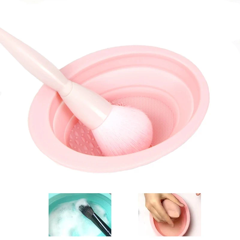 Makeup Brush Cleaner Silicone Folding Bowl Scrub Pad Brushes Folding Cleaning Bowl Portable Puff Sponge Washing Bowl Beauty Tool
Makeup Brush Cleaner Silicone Folding Bowl Scrub Pad Brushes Folding Cleaning Bowl Portable Puff Sponge Washing Bowl Beauty Tool