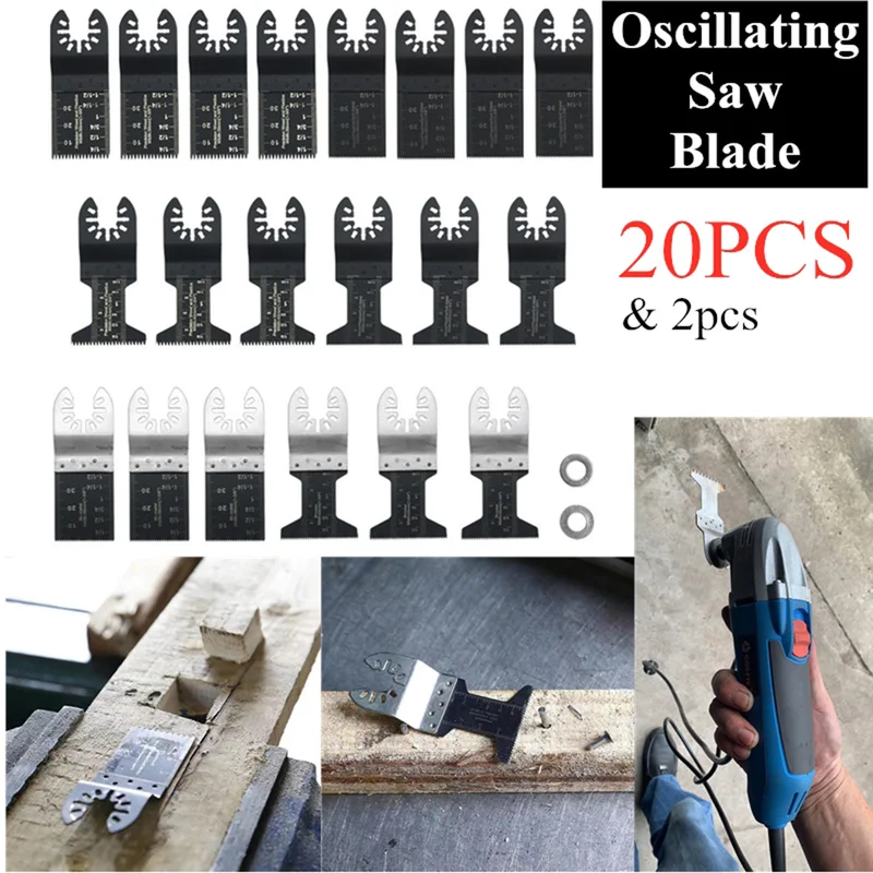 

20pcs / Set Multimaster Oscillating Multi Saw Blade Tool for Fein Bosch Bosch Makita Wood Cutting Tools for Renewer Power Blades