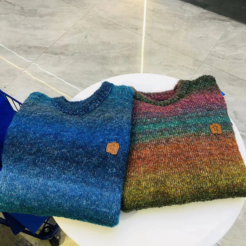 Толстый модный пуловер с цветными блокировками для мужчин и женщин 2022SS, высококачественный пуловер с ошибками погрешности, свитер, Мужская ... 
Толстый модный пуловер с цветными блокировками для мужчин и женщин 2022SS, высококачественный пуловер с ошибками погрешности, свитер, Мужская ...