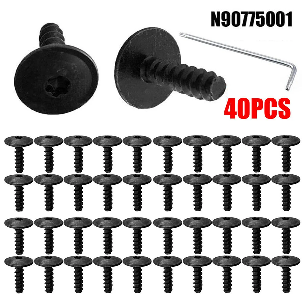 40pcs Car Fender Liner Screw Splash Guard Screws T25 Torx Drive For Golf N90775001 Black Fastener Clip Car Accessories
40pcs Car Fender Liner Screw Splash Guard Screws T25 Torx Drive For Golf N90775001 Black Fastener Clip Car Accessories