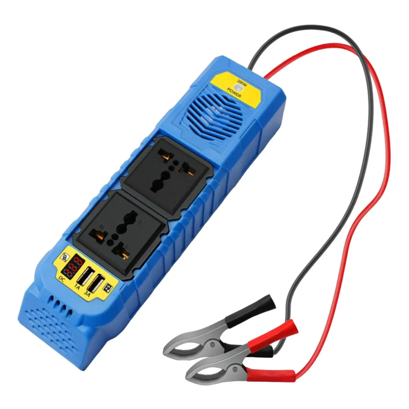 200W Car Power Inverter USB Charger Easy to Install 12V to 220V for Laptop Smartphone 
200W Car Power Inverter USB Charger Easy to Install 12V to 220V for Laptop Smartphone