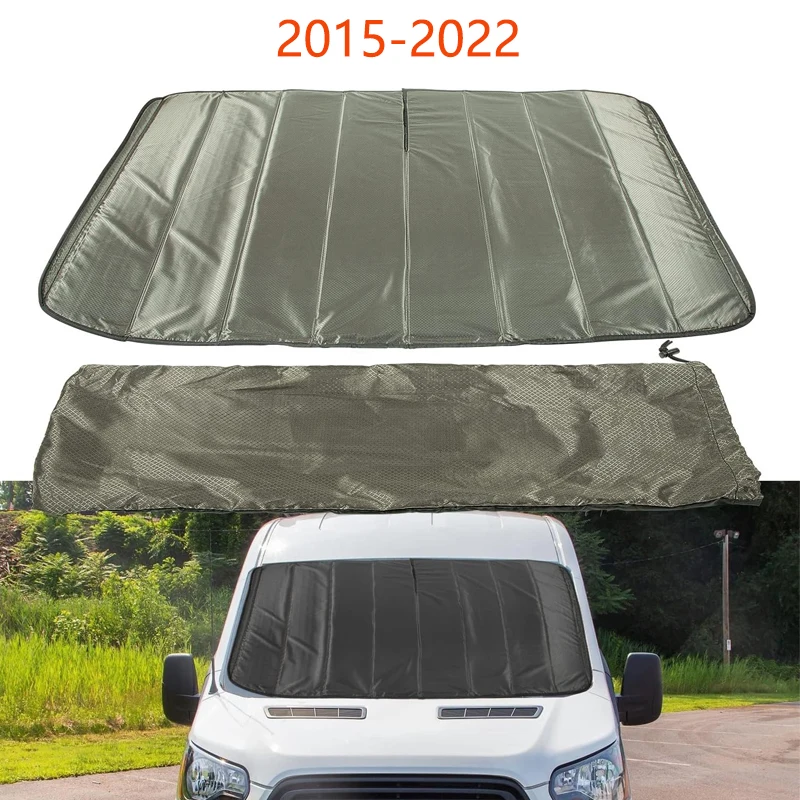 

Car Insulated Blackout Front Windshield Cover Window Cover for Ford Transit Camper Conversions Vans 2015-2022 (High/Medium Roof)