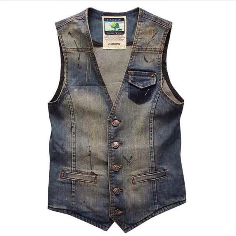 Cardigan Casual Size Personalized Men's Jeans Sleeveless Holes Denim Vintage Men Men Cowboy Jacketovercoat Plus Brand Vest
Cardigan Casual Size Personalized Men's Jeans Sleeveless Holes Denim Vintage Men Men Cowboy Jacketovercoat Plus Brand Vest