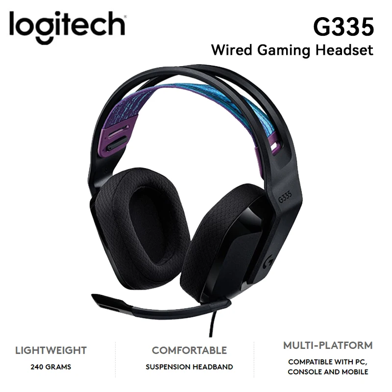 Проводная игровая гарнитура Logitech G335 с аудио-интерфейсом 3,5 мм, игровые стереонаушники с Виртуальным объемным звуком 7,1
Проводная игровая гарнитура Logitech G335 с аудио-интерфейсом 3,5 мм, игровые стереонаушники с Виртуальным объемным звуком 7,1