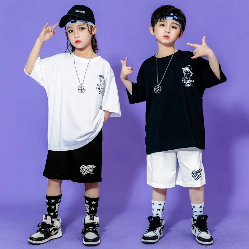 Children's Hip-hop Fashion Suit Student Group Fashion T-shirt Girls Jazz Dance Suit Boys Hip Hop Korean Version Performance Suit
Children's Hip-hop Fashion Suit Student Group Fashion T-shirt Girls Jazz Dance Suit Boys Hip Hop Korean Version Performance Suit