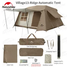 Naturehike Village 13 Tent Shelter Camping Hut One-touch Automatic Tent for 4-5 People Glamping Outdoor Waterproof Large Space