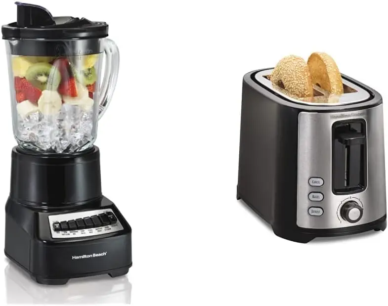 Crusher Blender, Black (54220) & 2 Slice Extra Wide Slot Toaster with Shade Selector, Toast Boost, Auto Shutoff, Black (2263 Ble
Crusher Blender, Black (54220) & 2 Slice Extra Wide Slot Toaster with Shade Selector, Toast Boost, Auto Shutoff, Black (2263 Ble