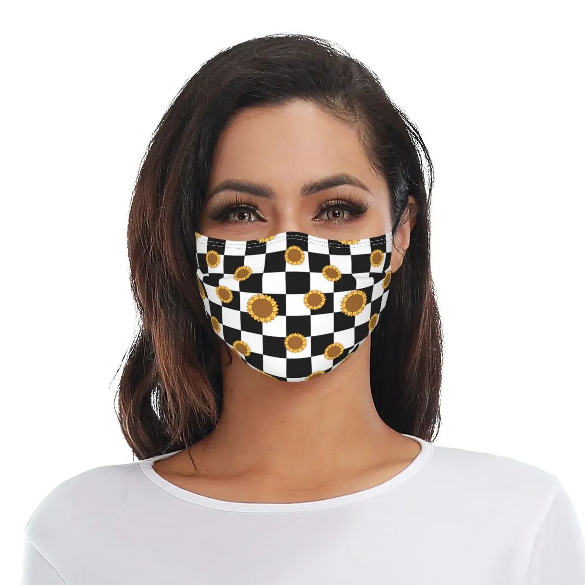 Sunflower Print Face Mouth Mask Black and White Checkered Adult Dust Washable Cool Cloth Cool Designs Facial Mask With Filter
Sunflower Print Face Mouth Mask Black and White Checkered Adult Dust Washable Cool Cloth Cool Designs Facial Mask With Filter