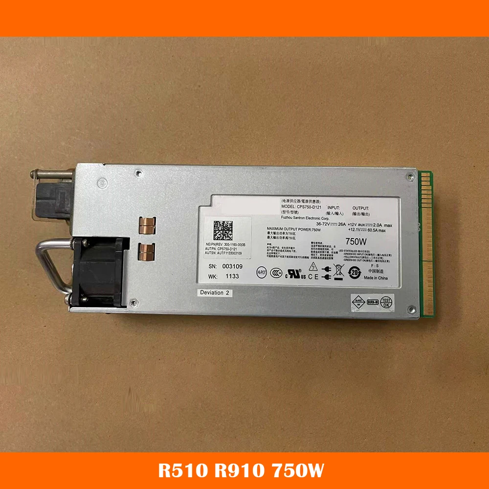 Серверный блок питания для DELL R510 R910 06GTF5 6GTF5 CPS750-D121 750 Вт, полностью протестирован
Серверный блок питания для DELL R510 R910 06GTF5 6GTF5 CPS750-D121 750 Вт, полностью протестирован