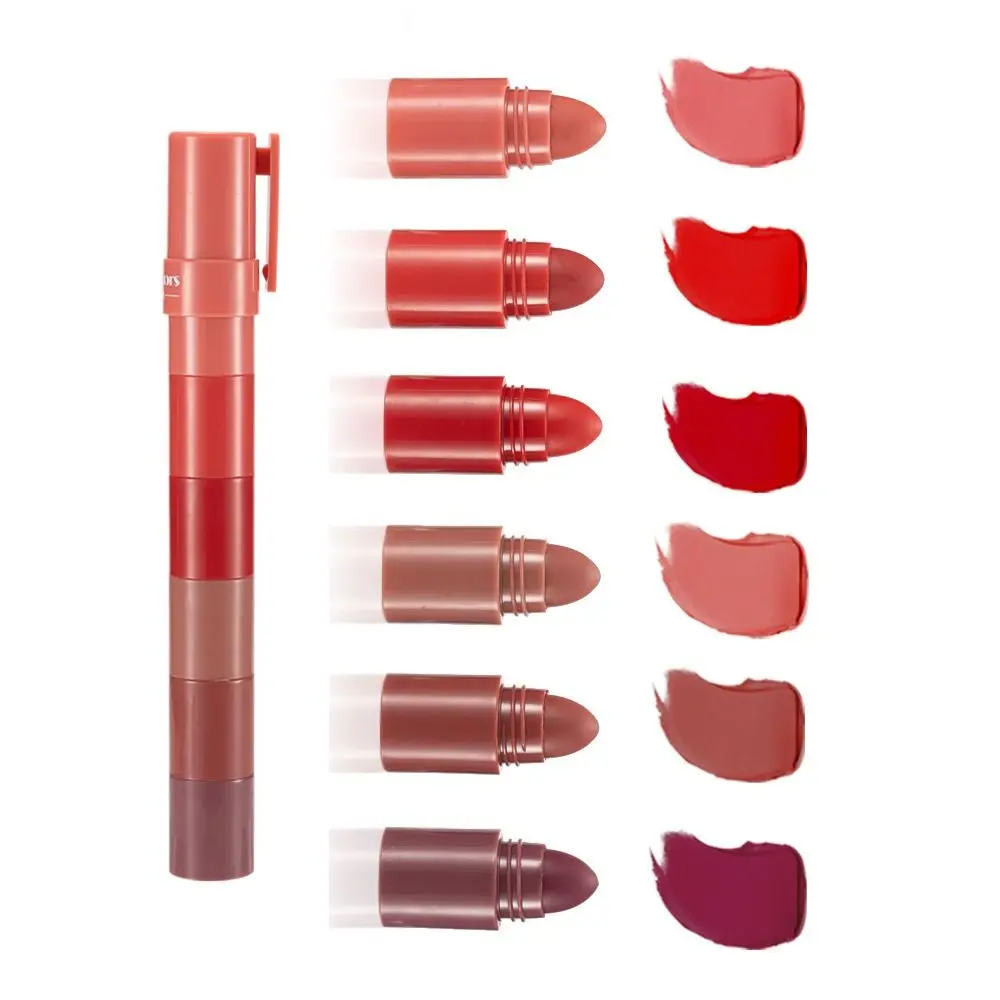 Non-Stick Cup Lipstick Beauty Daily Cosmetic Tool Party Lip Gloss Matte Lip Tint 6 in 1 Matte Lipstick Set Velvet Lip Stick
Non-Stick Cup Lipstick Beauty Daily Cosmetic Tool Party Lip Gloss Matte Lip Tint 6 in 1 Matte Lipstick Set Velvet Lip Stick