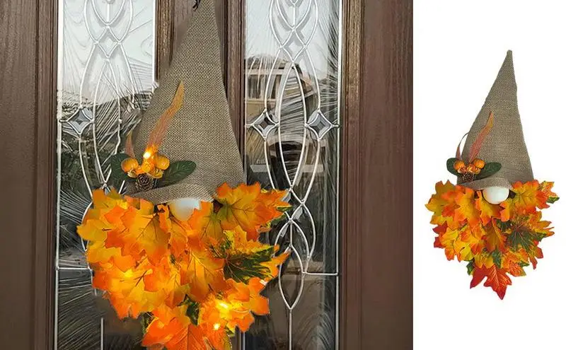 Gnome Maple Wreath Portable Horror Flower Holder Reusable Door Wreath Multifunctional Gnome Wreath With Leaves for Home Decor
Gnome Maple Wreath Portable Horror Flower Holder Reusable Door Wreath Multifunctional Gnome Wreath With Leaves for Home Decor