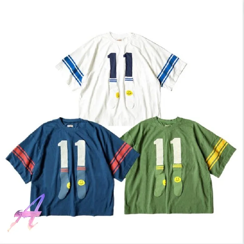 Summer Harajuku Style KAPITAL T-shirt 22ss Digital Smiley Socks Pattern Tops Fashion Drop Shoulder KAPITAL Loose T-shirt
Summer Harajuku Style KAPITAL T-shirt 22ss Digital Smiley Socks Pattern Tops Fashion Drop Shoulder KAPITAL Loose T-shirt
