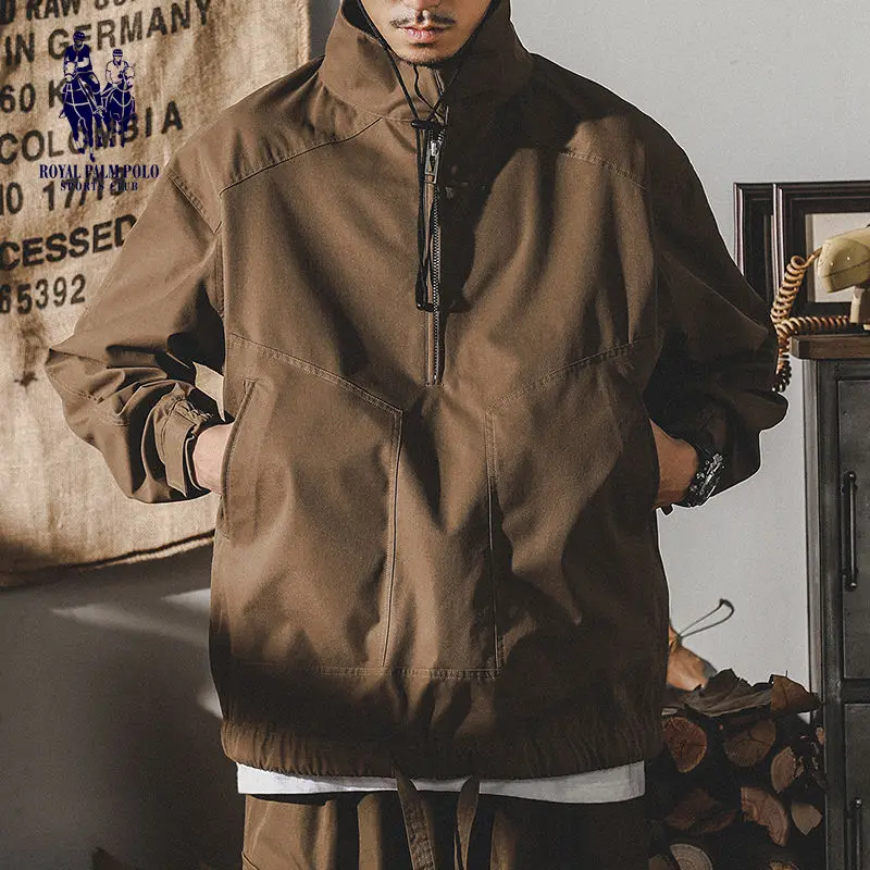 Retro Male Oil Waxed Jacket Military Uniform Loose Casual Work Safari Style Coats Turn-down Collar Coat Man Clothing M108
Retro Male Oil Waxed Jacket Military Uniform Loose Casual Work Safari Style Coats Turn-down Collar Coat Man Clothing M108