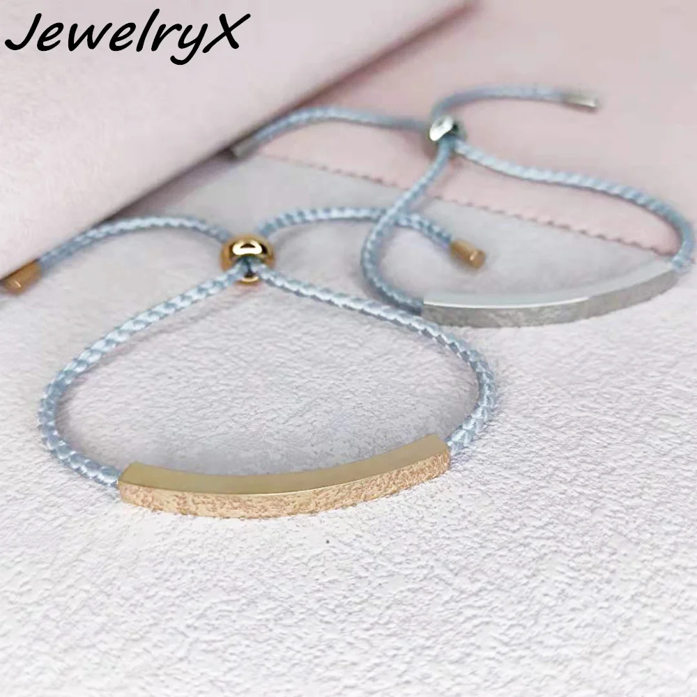 JewelryX Personality Custom Rectangular Letter Bracelets Stainless Steel Carved Name Adjustable Rope For Unisex Couple Jewelry
JewelryX Personality Custom Rectangular Letter Bracelets Stainless Steel Carved Name Adjustable Rope For Unisex Couple Jewelry