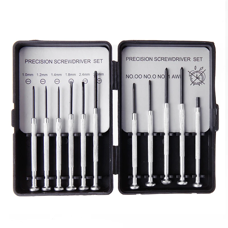 11PCS Precision Screwdriver Set Mini Bijoutiers Montres Lunettes Réparations Kit
11PCS Precision Screwdriver Set Mini Bijoutiers Montres Lunettes Réparations Kit
