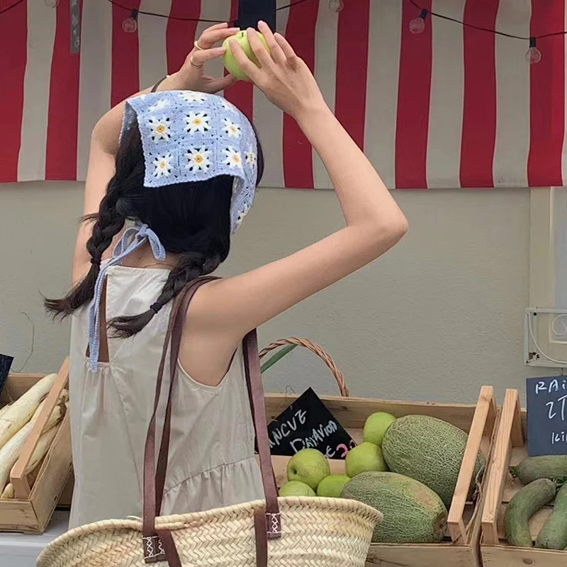 Luna&Dolphin Spring Women French Knitted Triangle Bandana Small Scarf Hollow Flower Hair Tie Headband Wild Decorative Ribbon
Luna&Dolphin Spring Women French Knitted Triangle Bandana Small Scarf Hollow Flower Hair Tie Headband Wild Decorative Ribbon