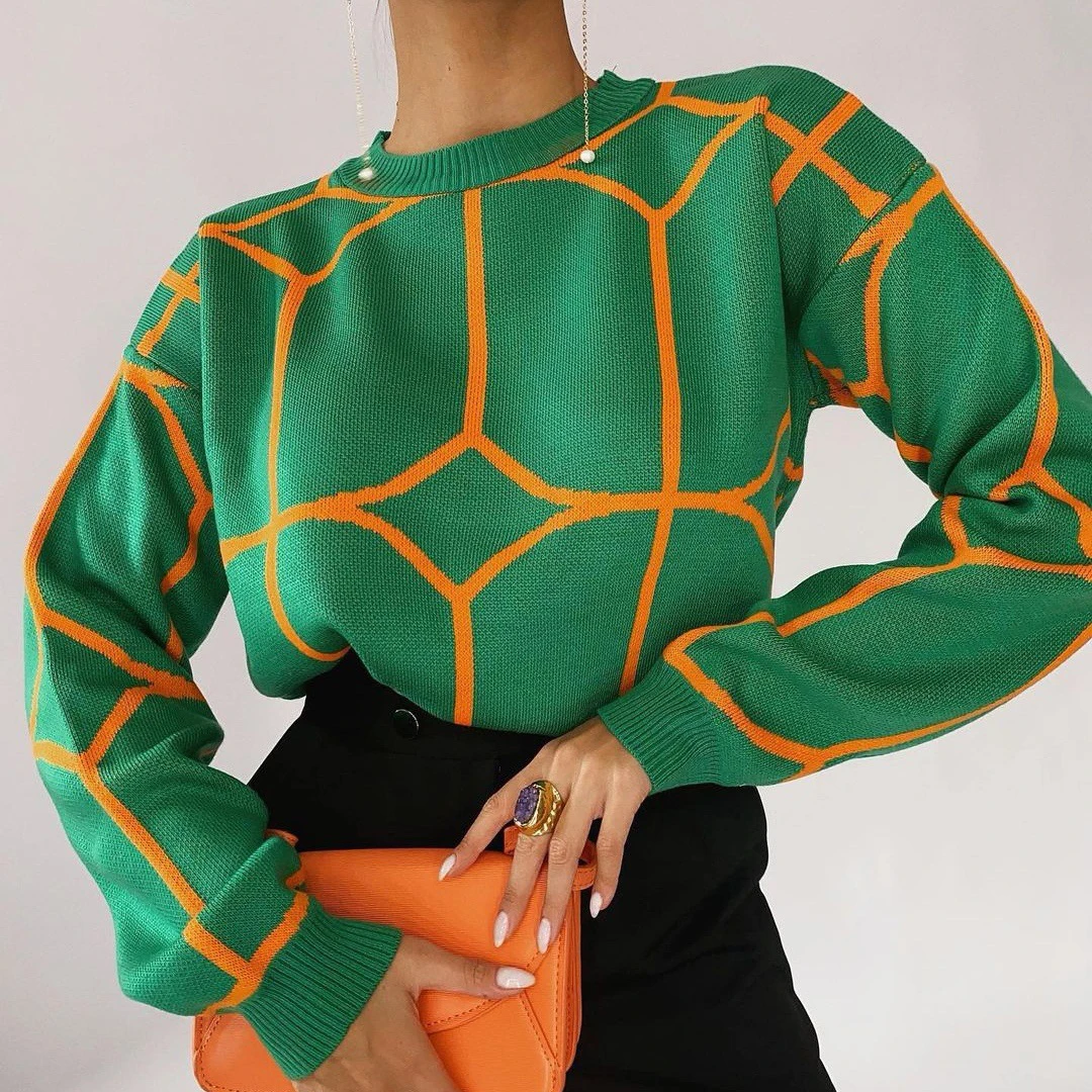 Women Sweater Elegant Pullover Green Blue Striped Knitted Women's Clothing Spring 2022 Long Sleeve Tops Jumpers Female Print Hot
Women Sweater Elegant Pullover Green Blue Striped Knitted Women's Clothing Spring 2022 Long Sleeve Tops Jumpers Female Print Hot