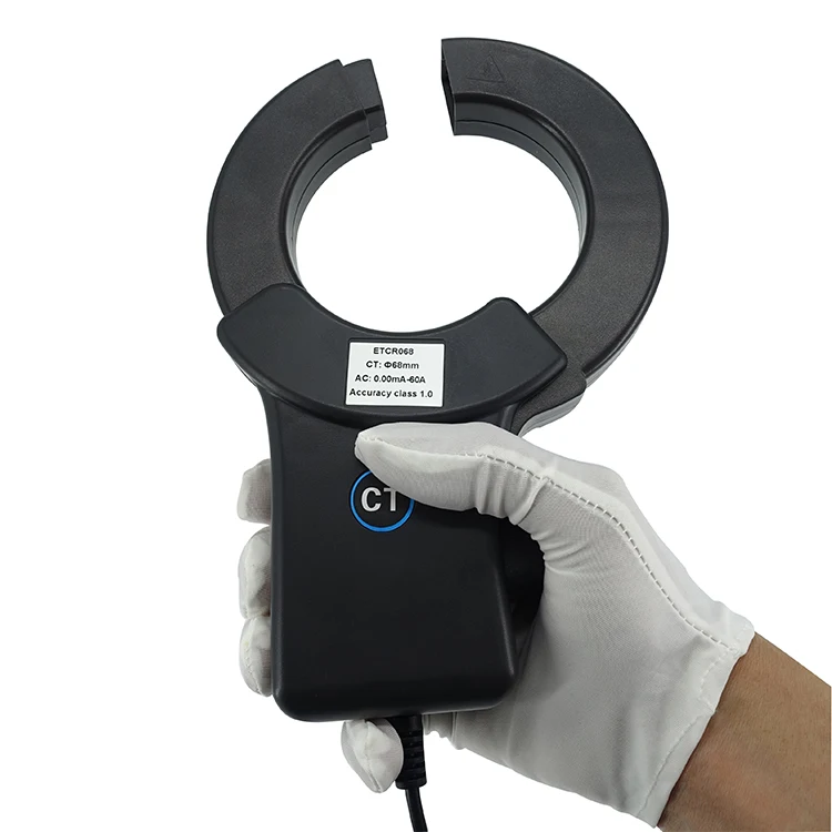 ETCR068 Clamp AC Leakage Current Sensor Frequency 10Hz~100kHz ETCR068 High Accuracy Current Probe 0.00mA-60A,dia68mm 
ETCR068 Clamp AC Leakage Current Sensor Frequency 10Hz~100kHz ETCR068 High Accuracy Current Probe 0.00mA-60A,dia68mm