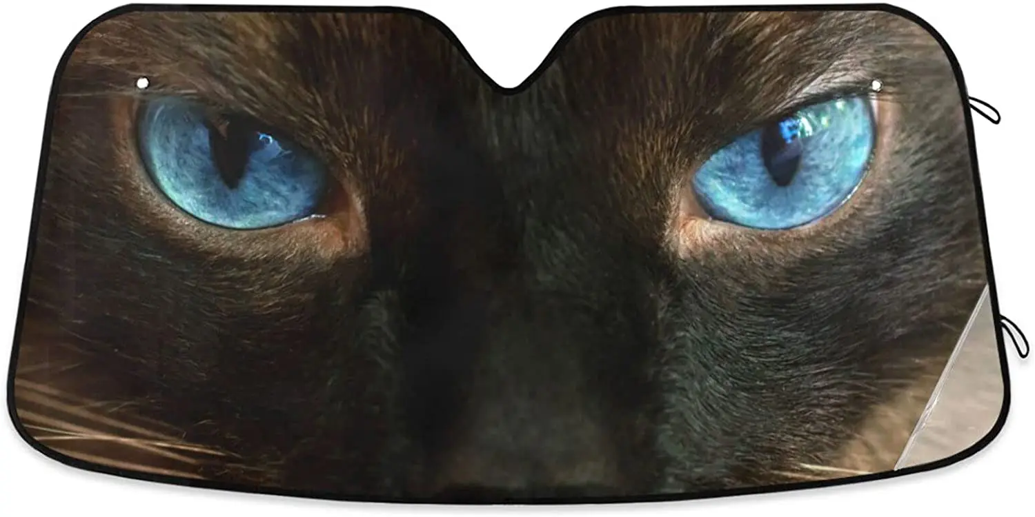 Cat Blue Eyes Car Sunshade Windshield Sun Shade Anti-Sunlight Visor Accordion Foldable Sun Shade for Front Window,55 X 27.6 in
Cat Blue Eyes Car Sunshade Windshield Sun Shade Anti-Sunlight Visor Accordion Foldable Sun Shade for Front Window,55 X 27.6 in