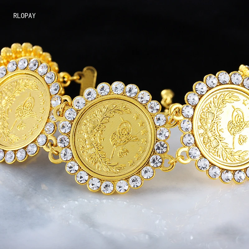 Copper Turkish Toem Gold Bracelets for Women Otaman Coin Cuff Bangles Royal Arabic Bridal Jewelry Bracelet Charms
Copper Turkish Toem Gold Bracelets for Women Otaman Coin Cuff Bangles Royal Arabic Bridal Jewelry Bracelet Charms